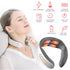Tragbares Nackenmassagegerät mit Wärme – Kabelloser EMS Massager gegen Nackenschmerzen, Muskelsteifheit & Stress